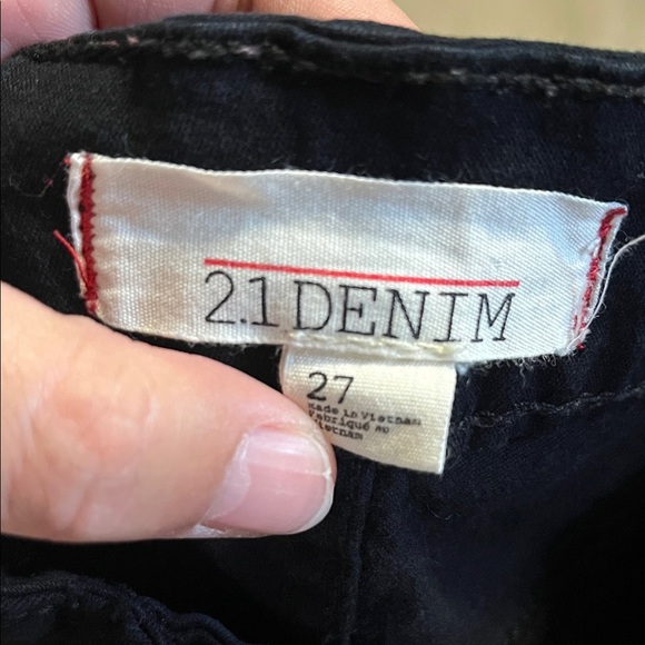 2.1 Denim Dark Lace-Up Trousers - Picture 2 of 2